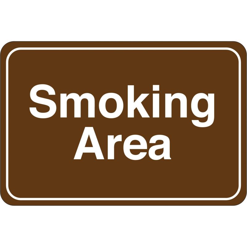 smoking area 6 x 9 facility sign sn211