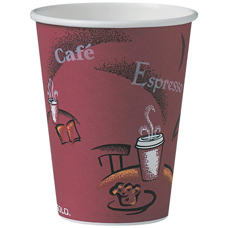 solo r paper hot cups 12 oz bistro design solo12bis