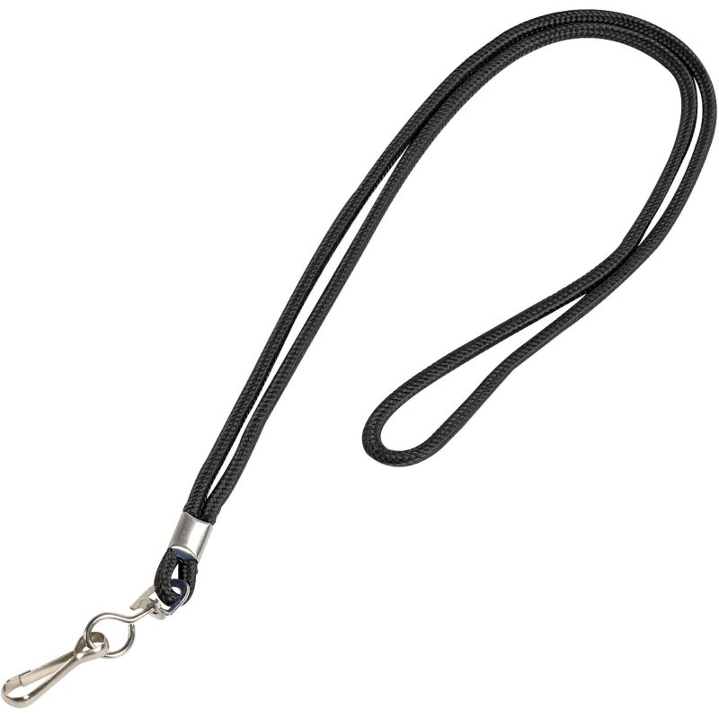 standard black lanyard with hook ly100