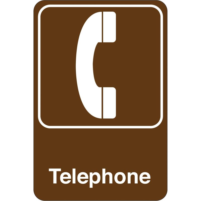 telephone 9 x 6 facility sign sn409