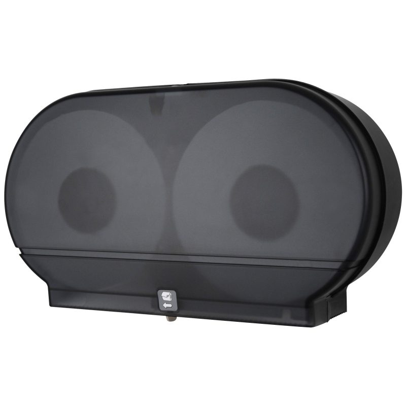 twin jumbo bathroom tissue dispenser black ttd116