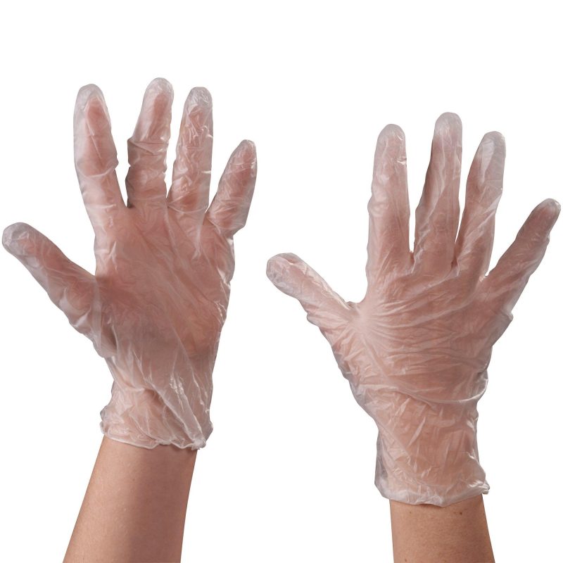 vinyl gloves clear 3 mil powder free large glv2041l