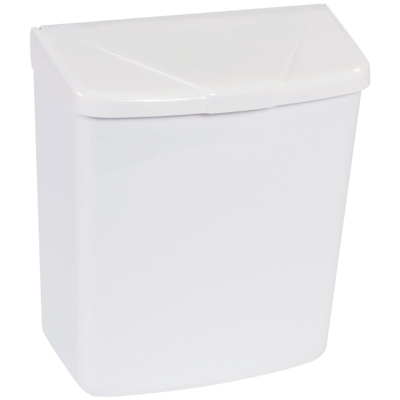 white wall mountable sanitary napkin receptacle jan200